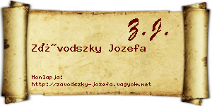 Závodszky Jozefa névjegykártya